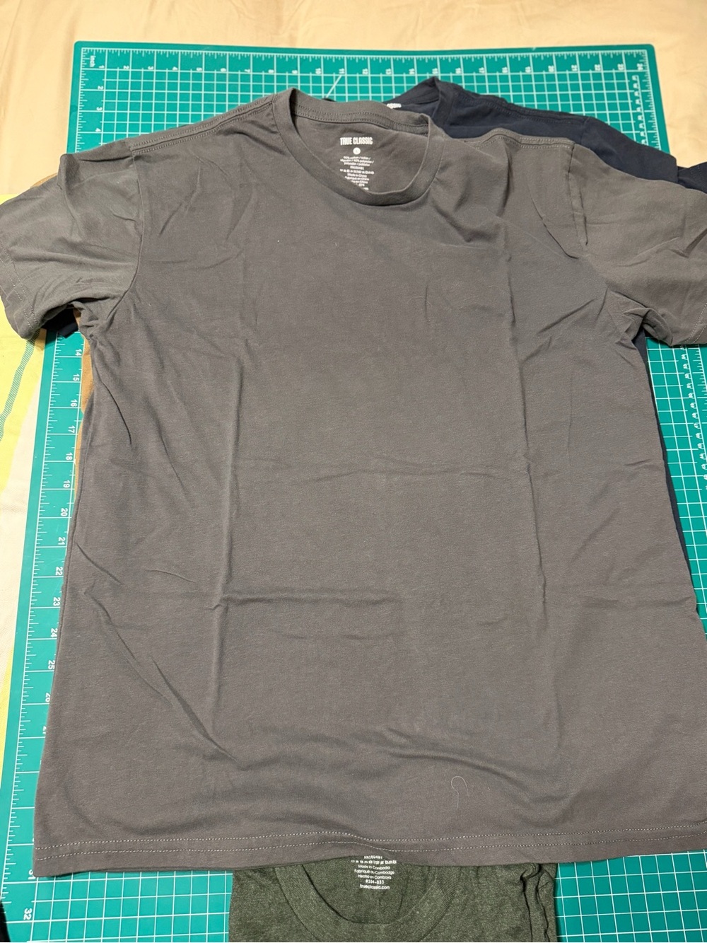True Classic Men's Crew Neck T-Shirt - Navy, Charcoal, Olive, Brown, Gray - Picture 6 of 7